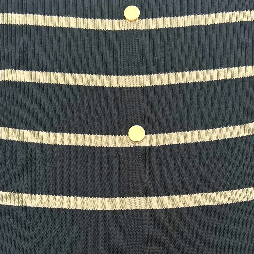 Black and Tan Striped Maxi Dress-NWT - Picture 8 of 9